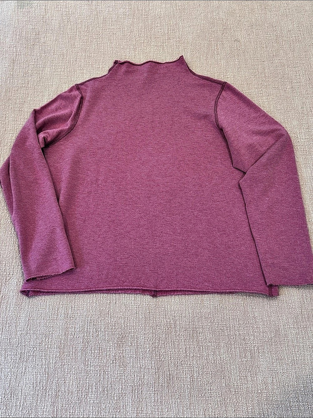 Mock Neck Pullover Sweatshirt Pink